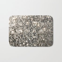 Silver Metallic Glitter sequins Bath Mat | Mosaic, Glitter, Style, Luxury, Modern, Futuristic, Sequence, Fashion, Sequin, Metallic 