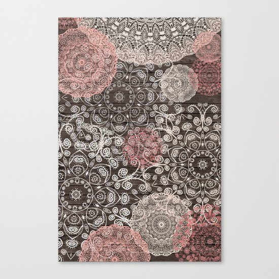 HAPPY GO LUCKY - BOHO WOOD Canvas Print