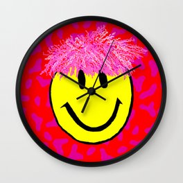 Smiley Print Wall Clock