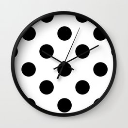 Black and White Polka Dot Wall Clock