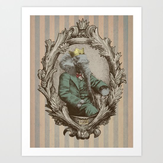 Royal Portrait, 1931 (colour option) Art Print