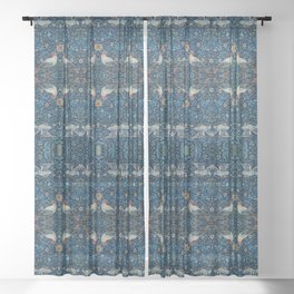 William Morris Arts & Crafts Pattern #5 Sheer Curtain