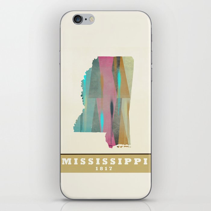Mississippi state map modern iPhone Skin