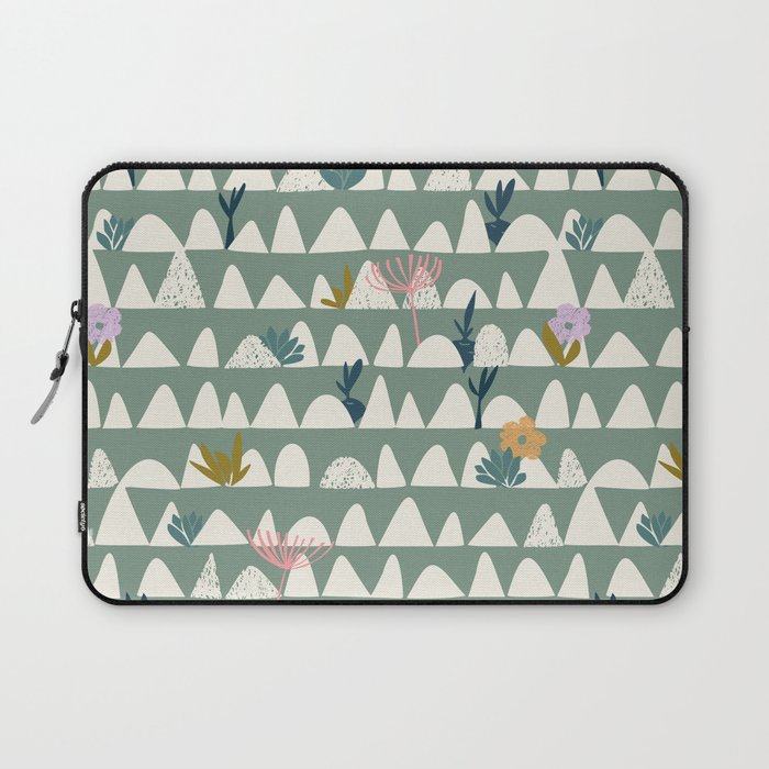 Farmland pattern sage green Laptop Sleeve