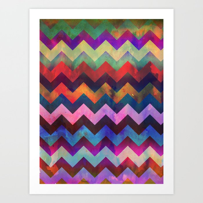 Montauk Chevron Art Print by Schatzi Brown | Society6