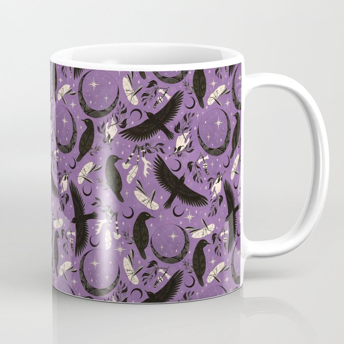 Raven Tarot Purple  Coffee Mug