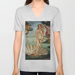The Birth of Venus by Sandro Botticelli, 1445 V Neck T Shirt