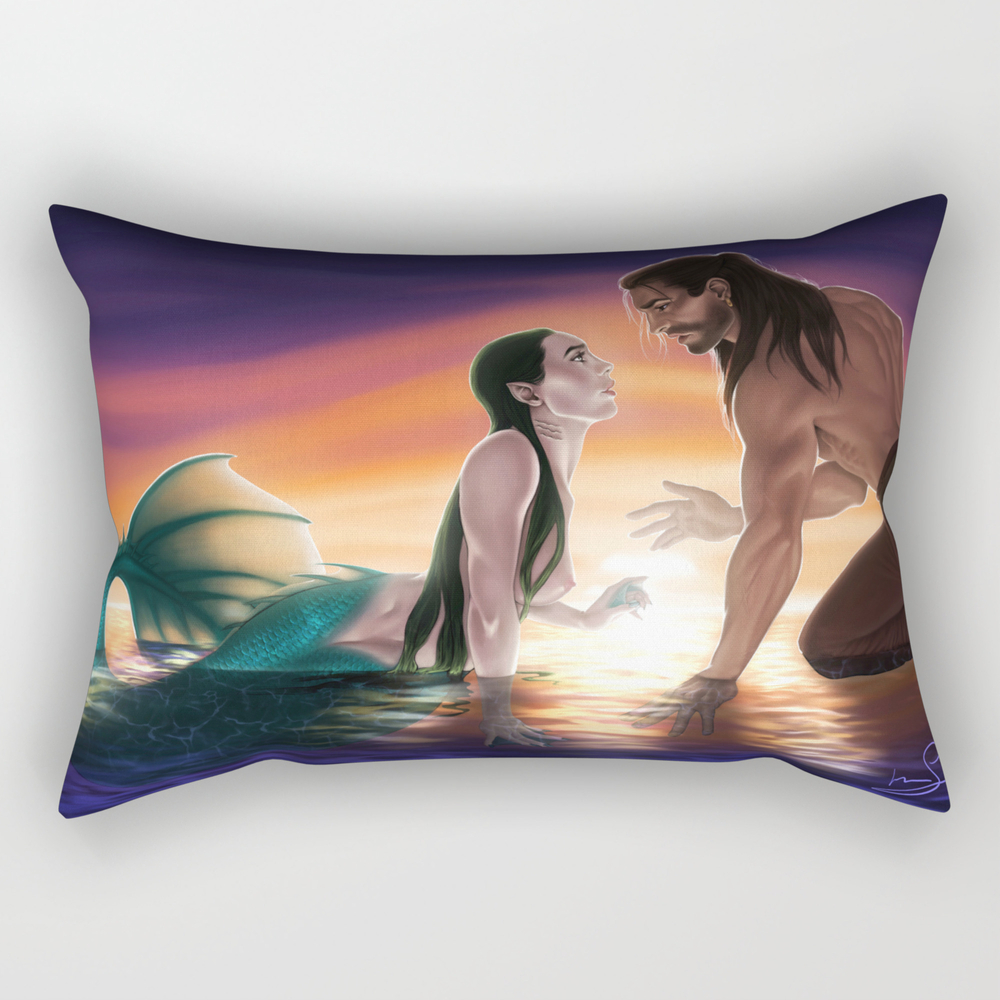 Bride of the Sea Rectangular Pillow by ingvildschageart