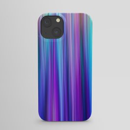 Abstract Purple and Teal Gradient Stripes Pattern iPhone Case