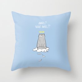 Angel? What Angel!? Throw Pillow