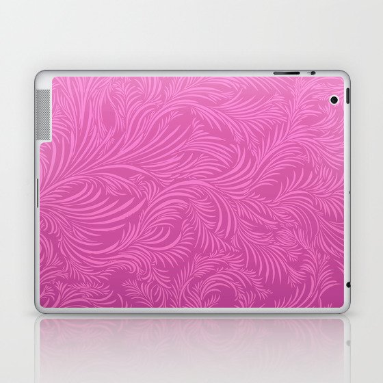 PURPLE DAMASK LEAF BACKROUND. Laptop & iPad Skin