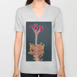 Sweet Song of Hibiscus V Neck T Shirt