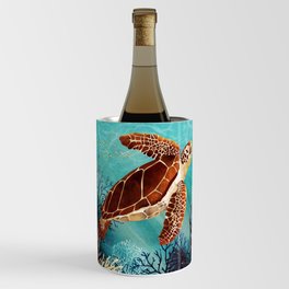 Metallic Sea Turtle Wine Chiller