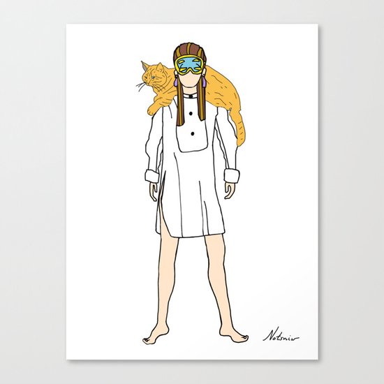 Holly and Cat Canvas Print