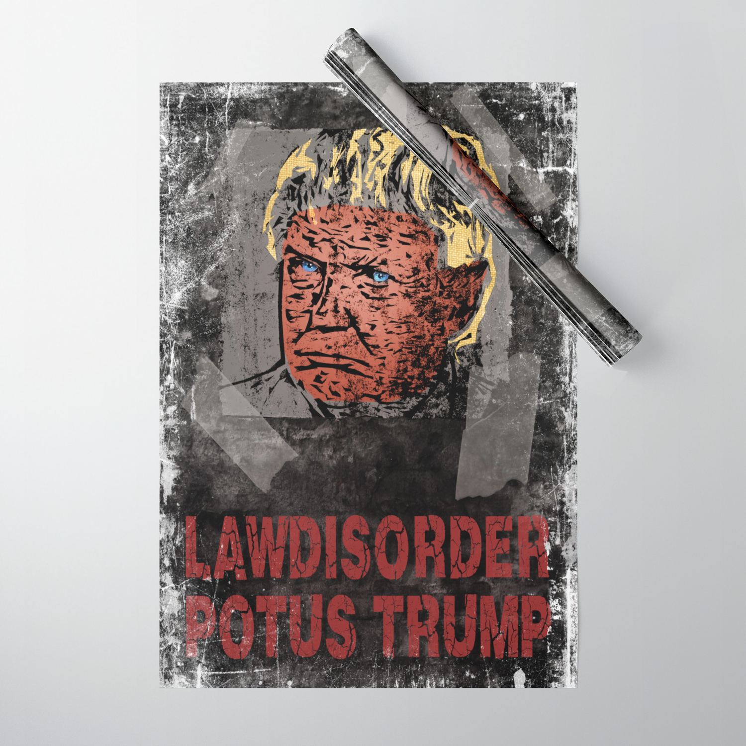 Lawdisorder Potus Trump Wrapping Paper By Alexpreiss Society6