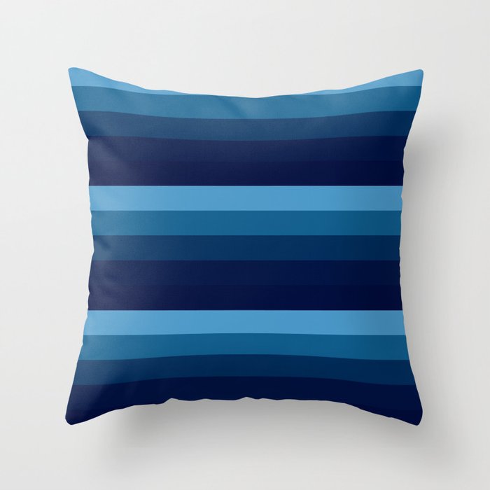 Classic blue stripes Throw Pillow