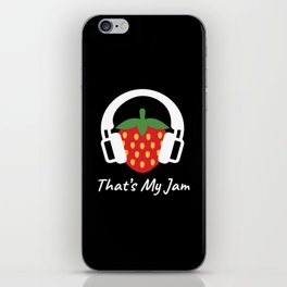 Thats My Jam Strawberry Fruit Headphones iPhone Skin