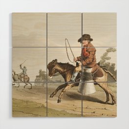 19th century in Yorkshire life man on a horse Wood Wall Art