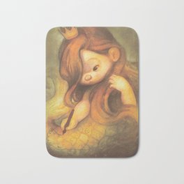 Doodles Bath Mat | Sad, Artist, Mermaids, Crown, Drawing, Magic, Princess, Digital, Mermaid, Feelings 