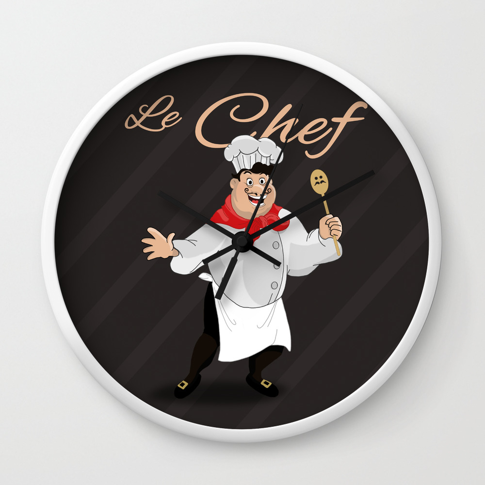 Le Chef Kitchen Decor French Chef With A Mustache Cartoon