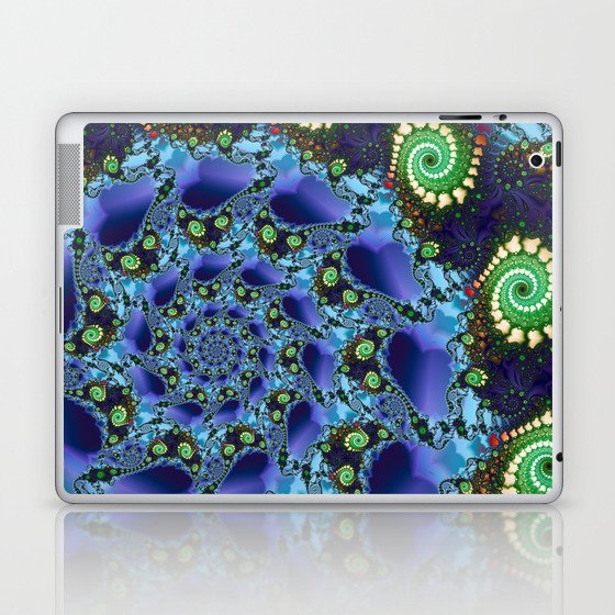 Blue Spiral Laptop & iPad Skin