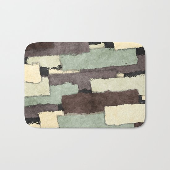 Textured Layers Abstract Bath Mat