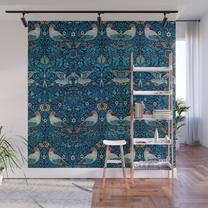 Birds famous pattern William Morris's (1834-1896) Wall Mural