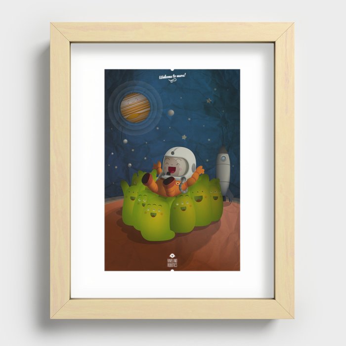 Welcome to mars! Recessed Framed Print