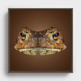 Broun frog Framed Canvas