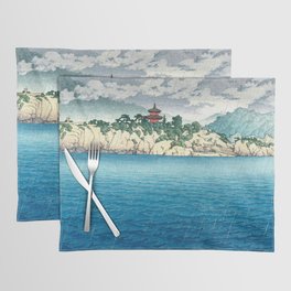Kawase Hasui - Benten Island at Tomonotsu, Bingo Province - Japanese Vintage Woodblock Painting Placemat