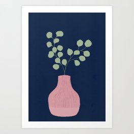 Still Life - Eucalyptus branch in a vase Art Print