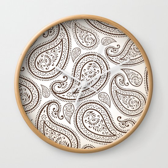 Paisley Threads Wall Clock