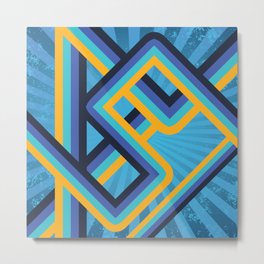 Geometric abstract lines Metal Print | Vector, Abstract, Pattern 