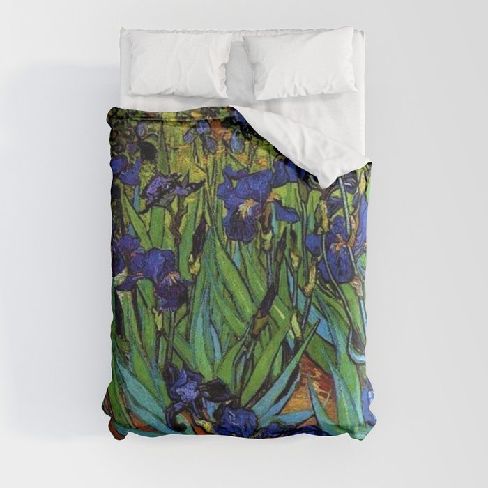 Irises by Vincent van Gogh Duvet Cover