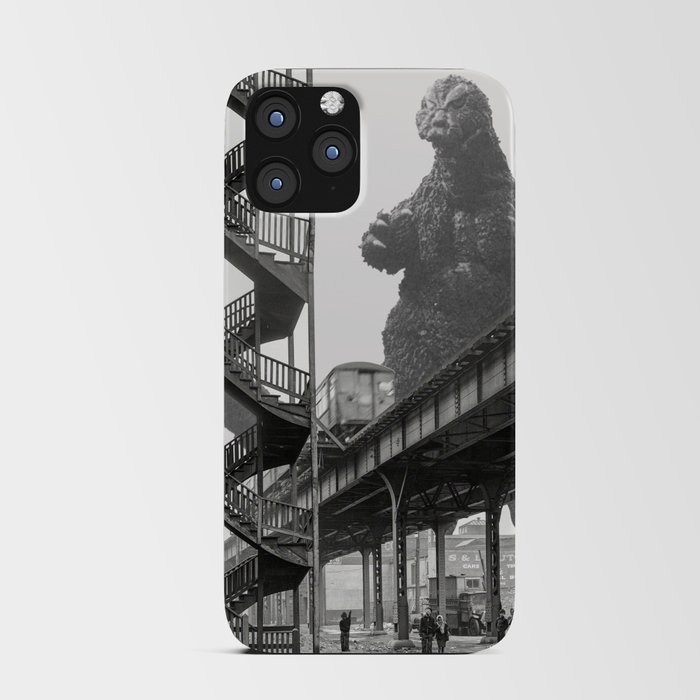 1941 Godzilla Chicago Elevated Train Visit iPhone Card Case