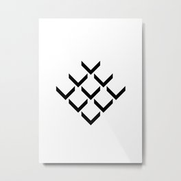 3D PFEILE EFFEKT – geometrische Wandposter schwarz weiss Metal Print | Illustration, Graphic Design, Typography, 3D 