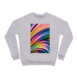 Melos IV. Colorful Abstract Stripes Crewneck Sweatshirt