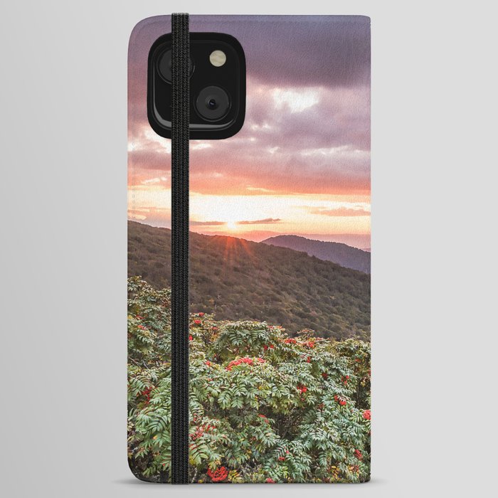Blue Ridge Mountains - Berry Sunset iPhone Wallet Case