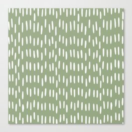 Boho Raindrops in Sage Green Canvas Print