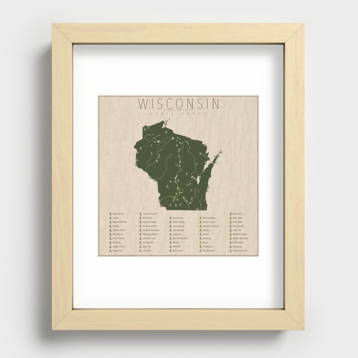 Wisconsin Parks Recessed Framed Print