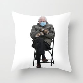 Unbothered Bernie Sanders Throw Pillow