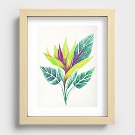 Yellow Birds of Paradise Recessed Framed Print