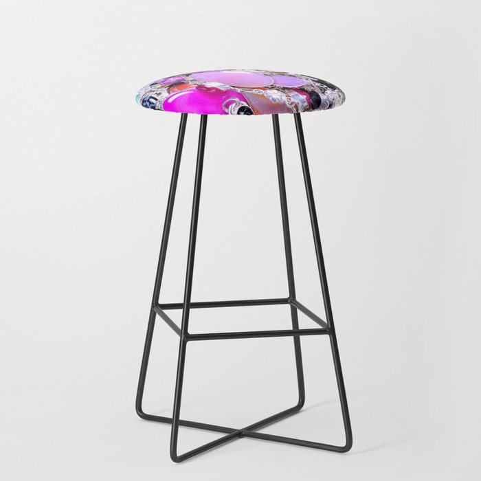 Assorted Silver Accessory Bar Stool