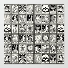 major arcana tarot black Canvas Print