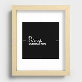 5 o'clock Recessed Framed Print