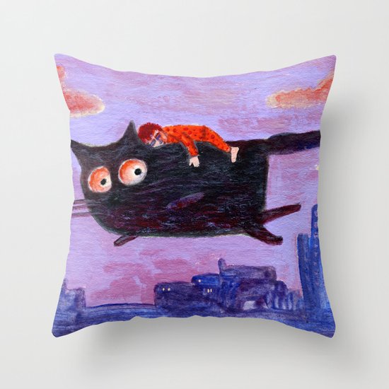sleeping boy Throw Pillow