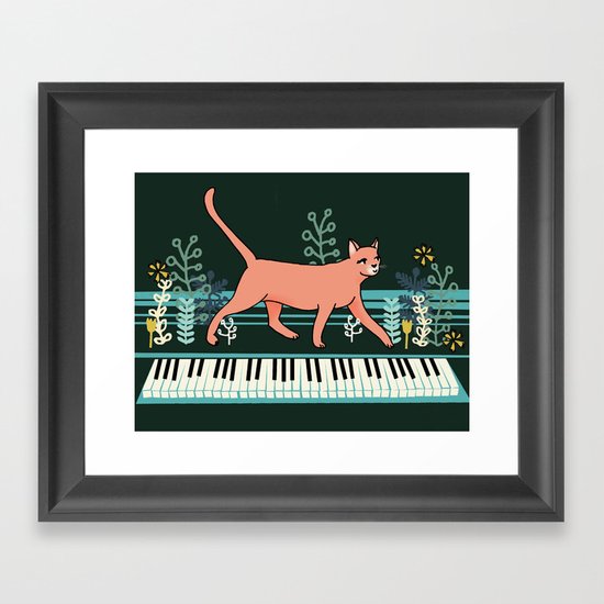 Kitten on the Keys Framed Art Print