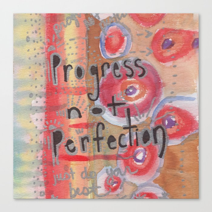 Progress not Perfection Canvas Print