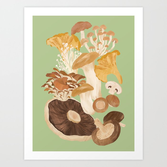 Mushrooms Art Print