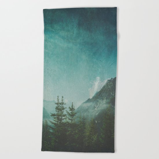 Misty Wilderness - Italian Alps Beach Towel